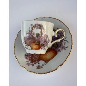 Vintage M Z Czech Republic Cup and Saucer Set